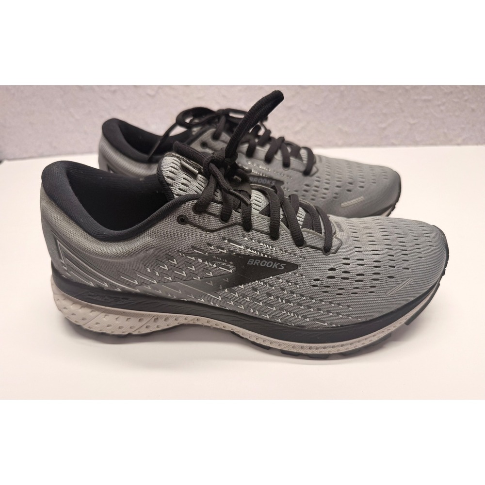 Brooks Ghost 13 Mens Running Shoes Grey Black 1103481D040 Size 9.5 Medium D